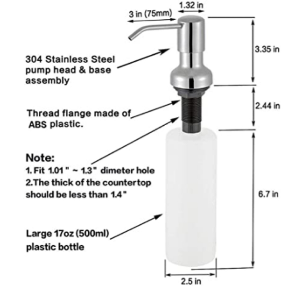 New Undermount Soap Dispenser - Picture 4 of 7